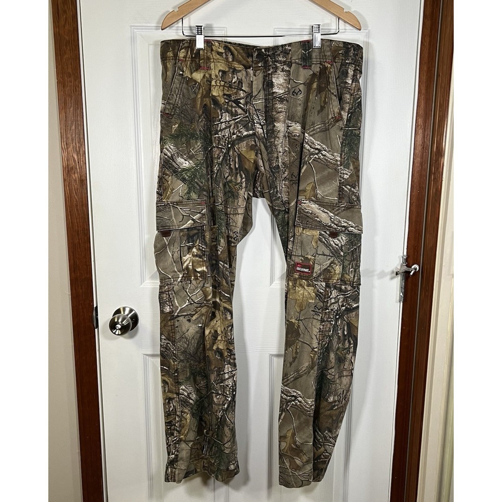 Berne Cargo Pants Womens 14 Regular Realtree Camo Workwear Hunting Outdoor